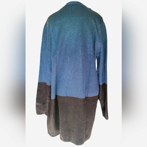 Love Ellie Long Sleeve Cardigan Sweater Two Tone - Picture 2 of 8